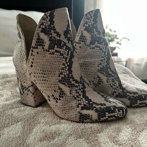 Steve Madden snake skin booties